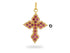 Pave Diamond and Ruby Cross pendant, (DPL-2421)
